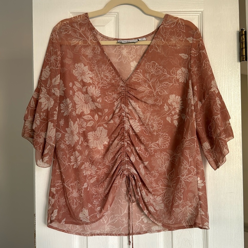 Floral sheer blouse 🌸